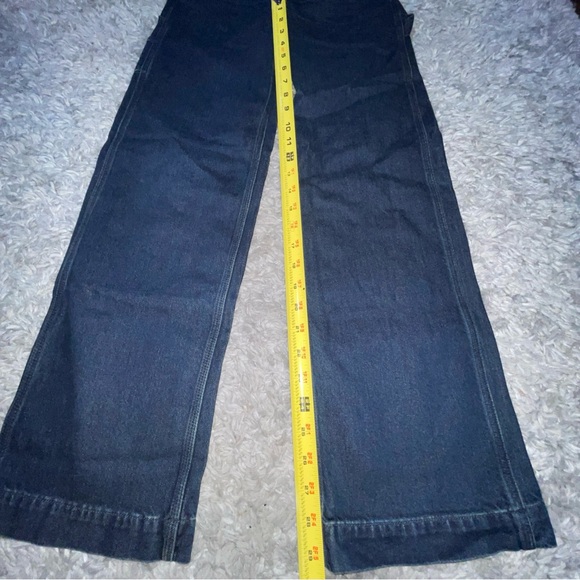 AMERICAN EAGLE AE77 Premium Stovepipe Carpenter Jeans Dark Wash High Waist 00Shr - Picture 2 of 12